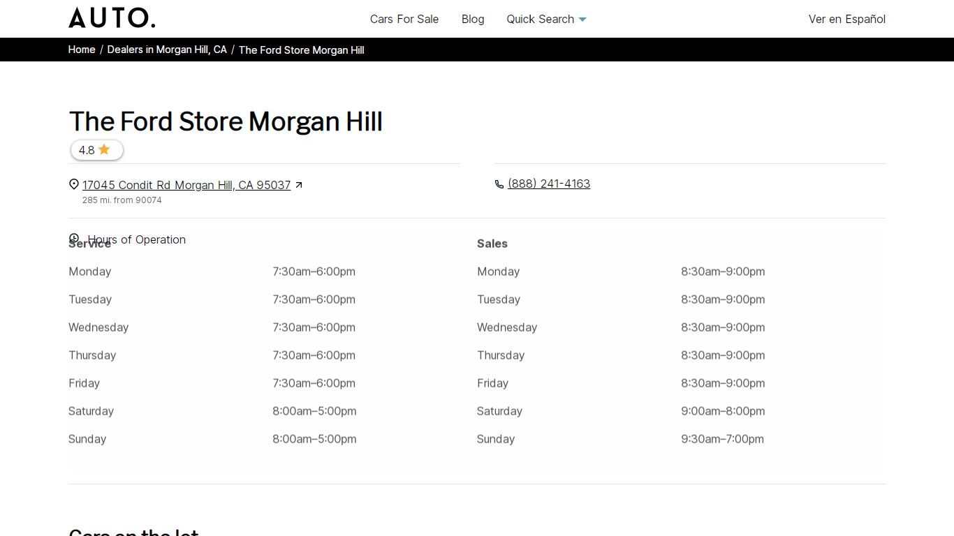 The Ford Store Morgan Hill - Morgan Hill, CA Dealership | Auto.com